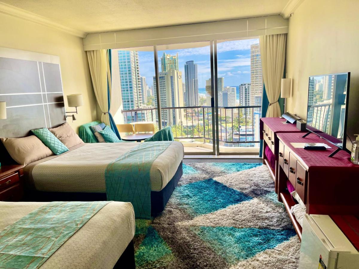 High Floor Ocean View At Surfers Paradise - Hotel Studio Guldkusten Exteriör bild